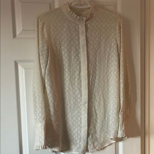 Banana Republic Cream Lace Blouse